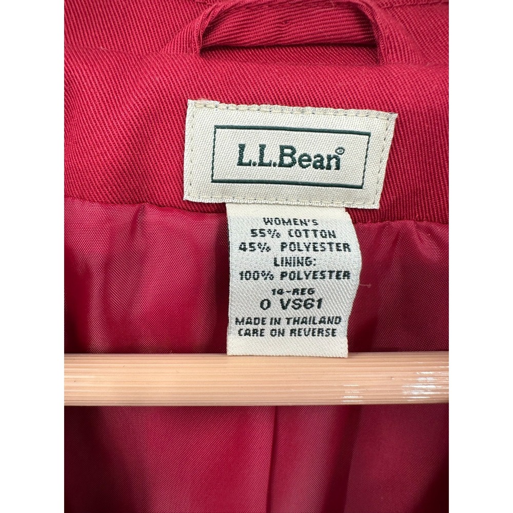 Vintage LL Bean Blazer Womens Minimalist Career Office Work Simple Staple 14 R - Picture 5 of 8